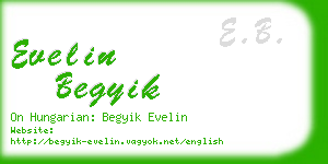 evelin begyik business card